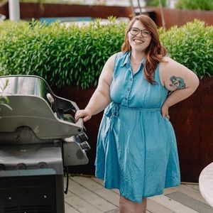 Torrid Denim Dress with Collar